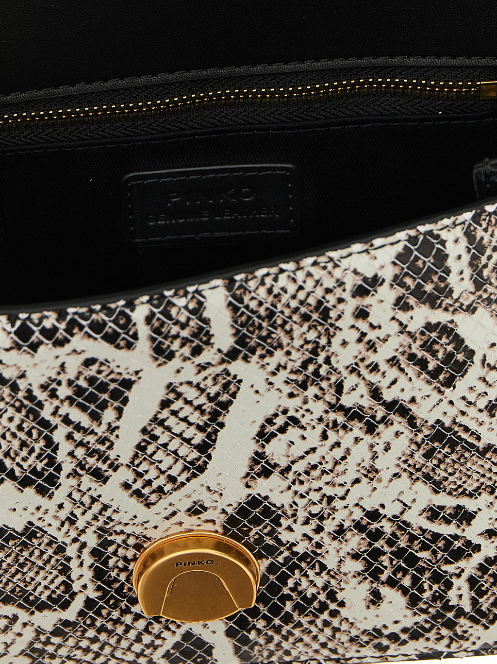 PINKO Gray Calfskin Handbag