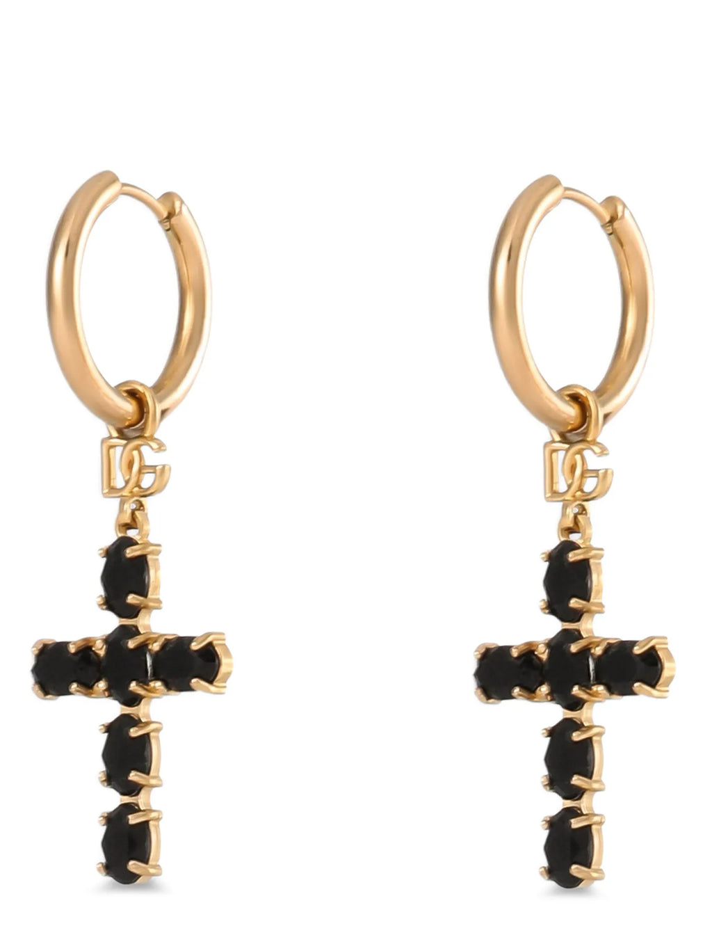 Dolce & Gabbana Black Brass Earrings