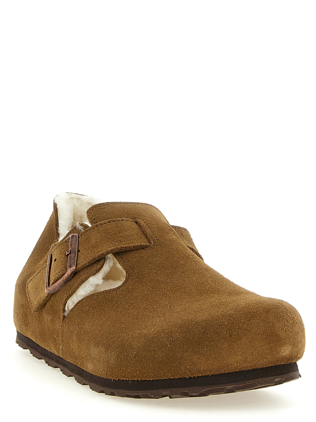 Birkenstock Brown Suede Leather Clogs