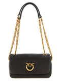 PINKO Brown Lamb Leather Crossbody Bag