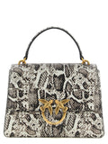 PINKO Gray Calfskin Handbag