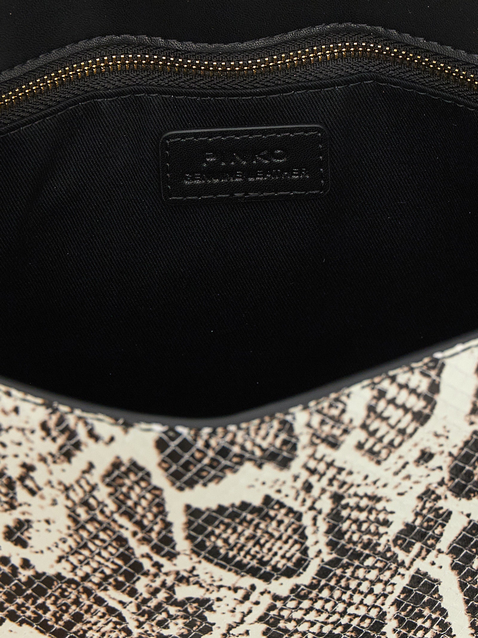 PINKO Gray Calfskin Handbag