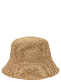 Ibeliv Beige Raffia Bucket Hat