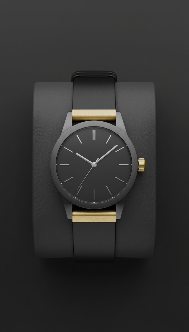 Monochrome Watch with Signature Hardware
