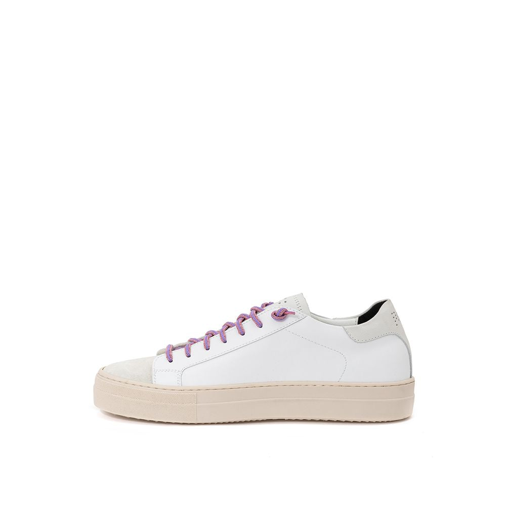 P448 White Leather Low Top Sneakers