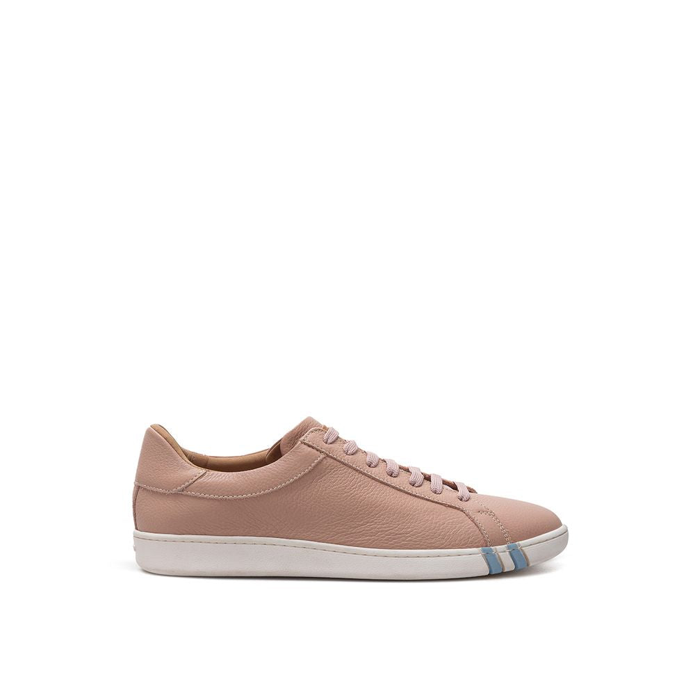 Bally Pink Leather Low Top Sneakers