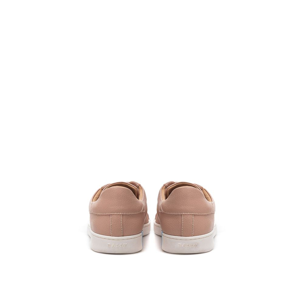 Bally Pink Leather Low Top Sneakers