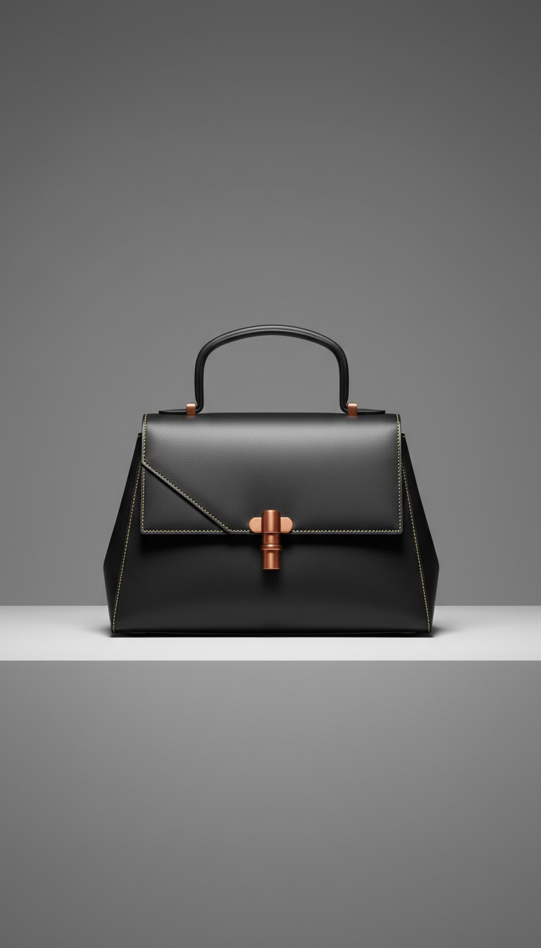 Structured Italian Leather Handbag