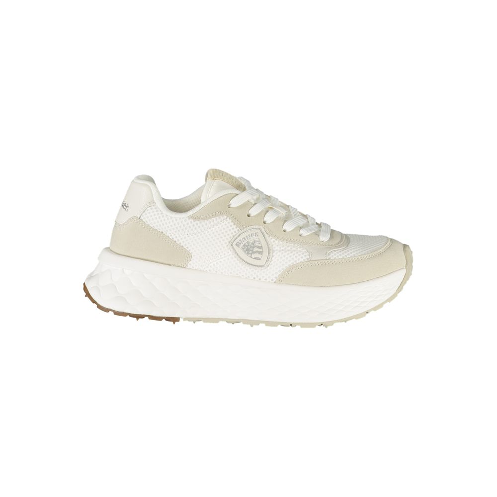 Blauer White Polyurethane Women Sneaker