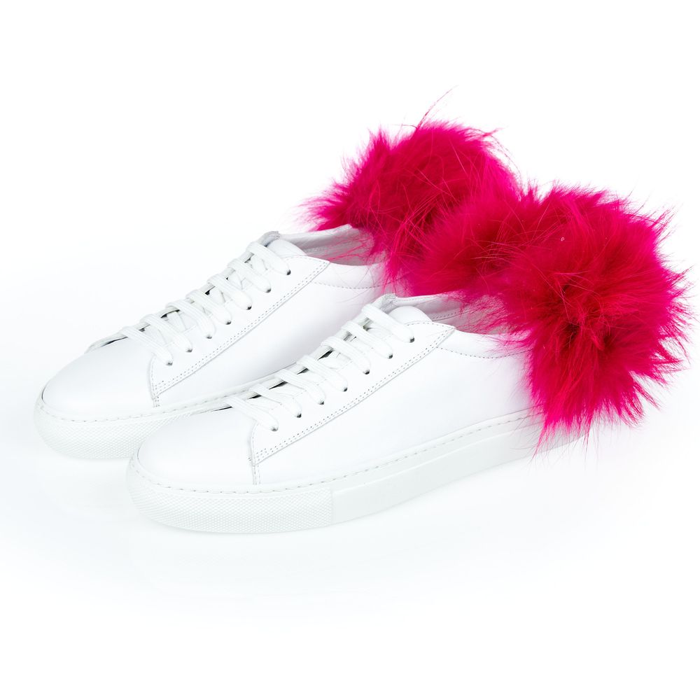 Mr&Mrs Italy White Lamb Leather Women Sneaker