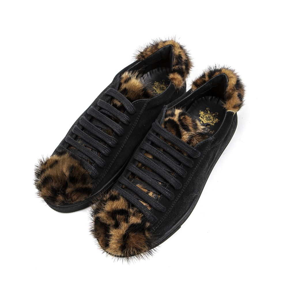 Mr&Mrs Italy Black Leather Women's Sneaker