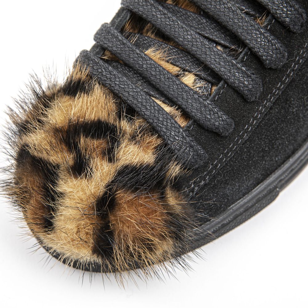 Mr&Mrs Italy Black Leather Women's Sneaker